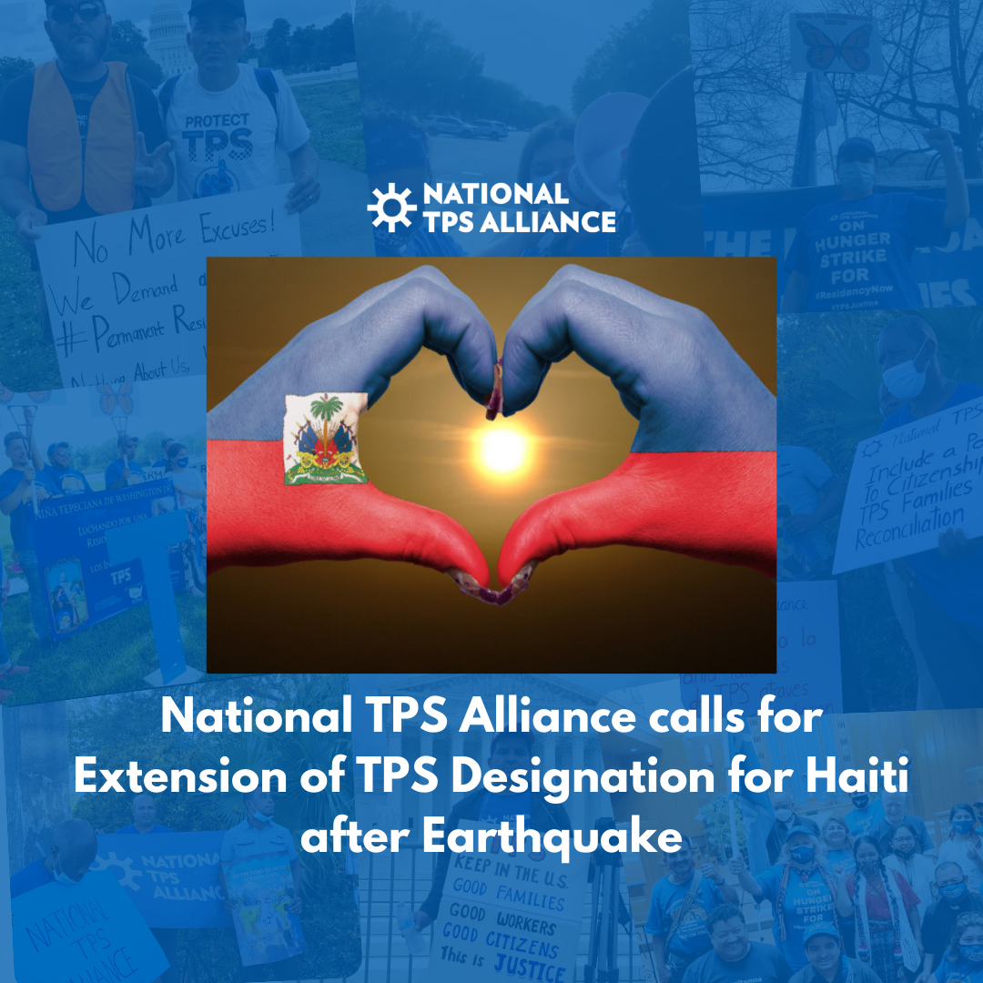 National TPS Alliance calls for Extension of TPS Designation for Haiti